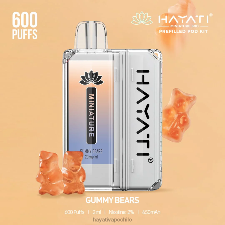 Hayati Miniature kits de 600 cápsulas ositos de goma 8404L37 Hayati Vape Review