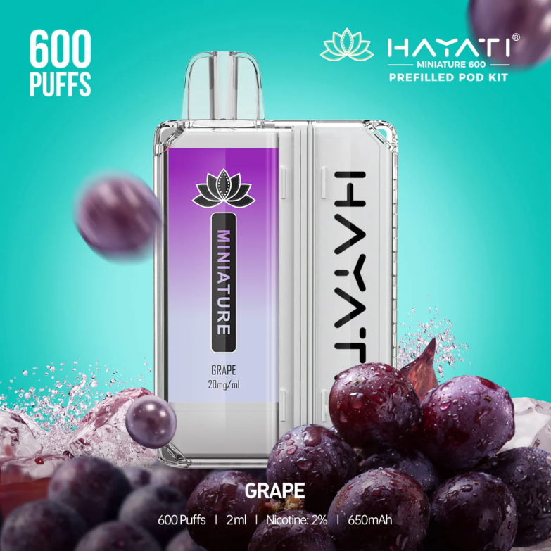 Hayati Miniature kits de 600 cápsulas uva 8404L36 Hayati Vape Near Me