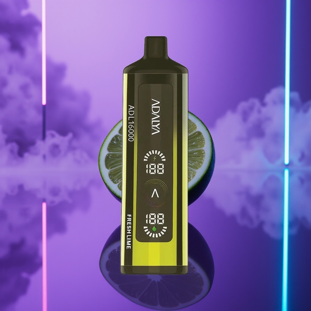 Adalya ADL 16000 PRO Puffs Desechable Vape Lima Fresca Pant Degradado USB-C Pantalla Digital