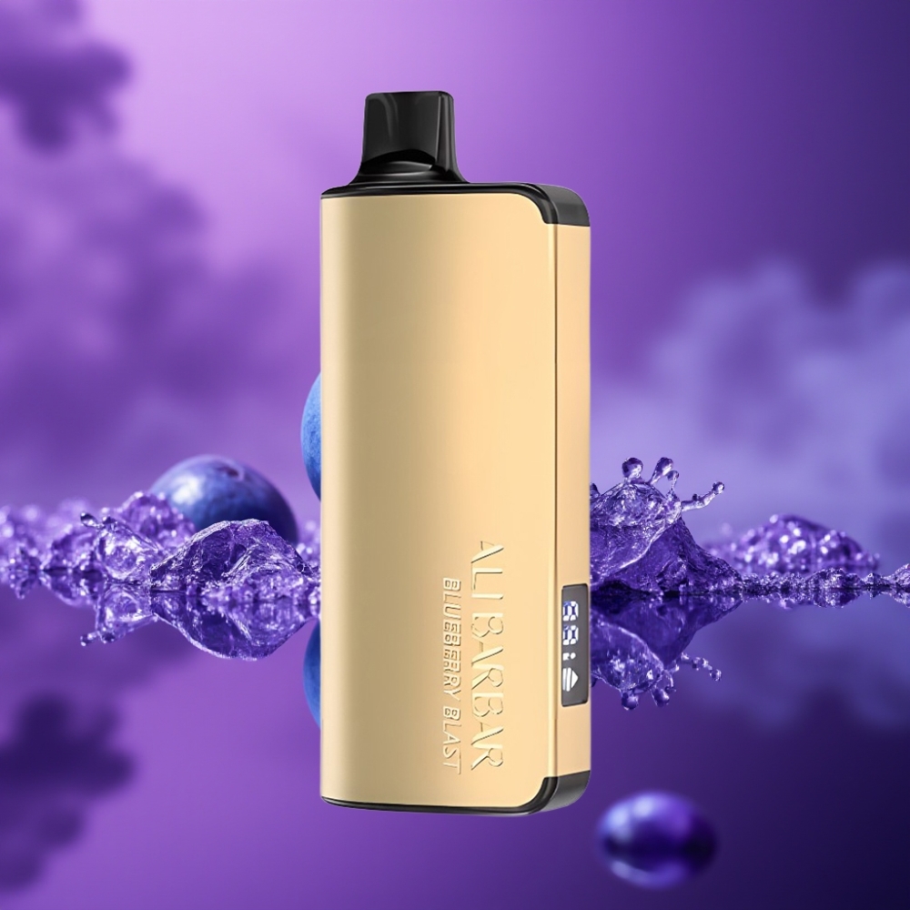 Alibarbar Ingot 9000 Puffs Vape Desechable Explosión de Arándanos 22ml 2350mah LED