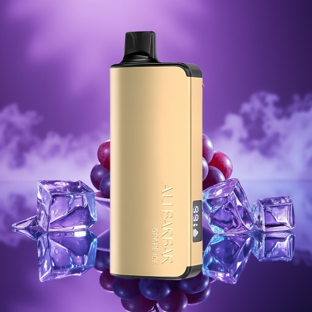 Alibarbar Ingot 9000 Puffs Vape Desechable Hielo Uva 22ml 2350mAh 1.2 Ohm LED