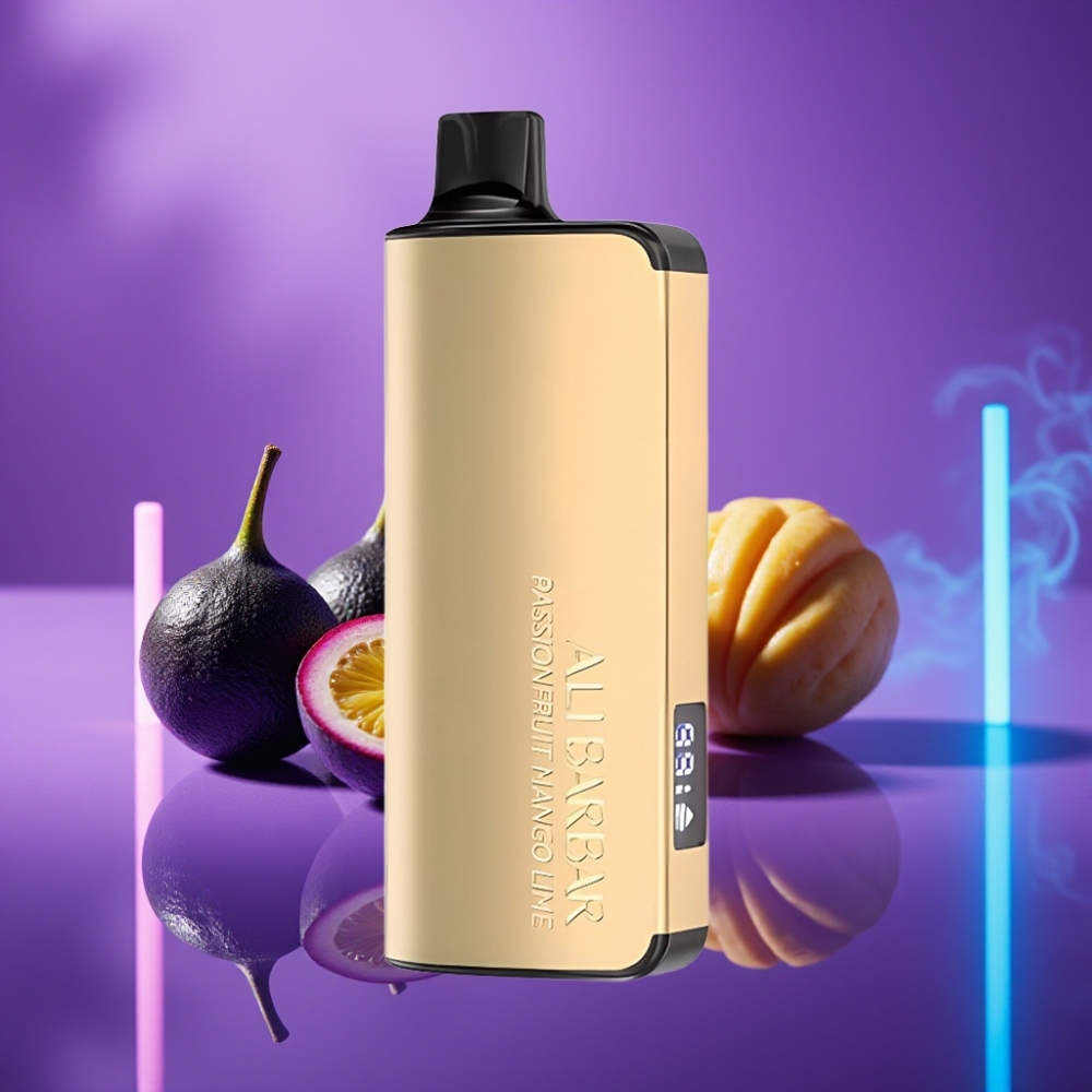 Alibarbar Ingot 9000 Puffs Vape Desechable Maracuyá Mango Lima 22ml 2350mah LED 1.2Ω