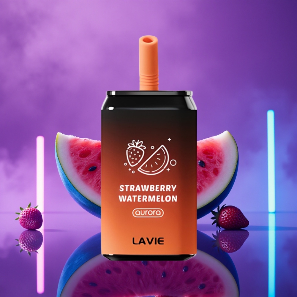LAVIE Aurora 11000 Puffs Desechable Vape Fresa Sandía Tipo C Recargable 22ML