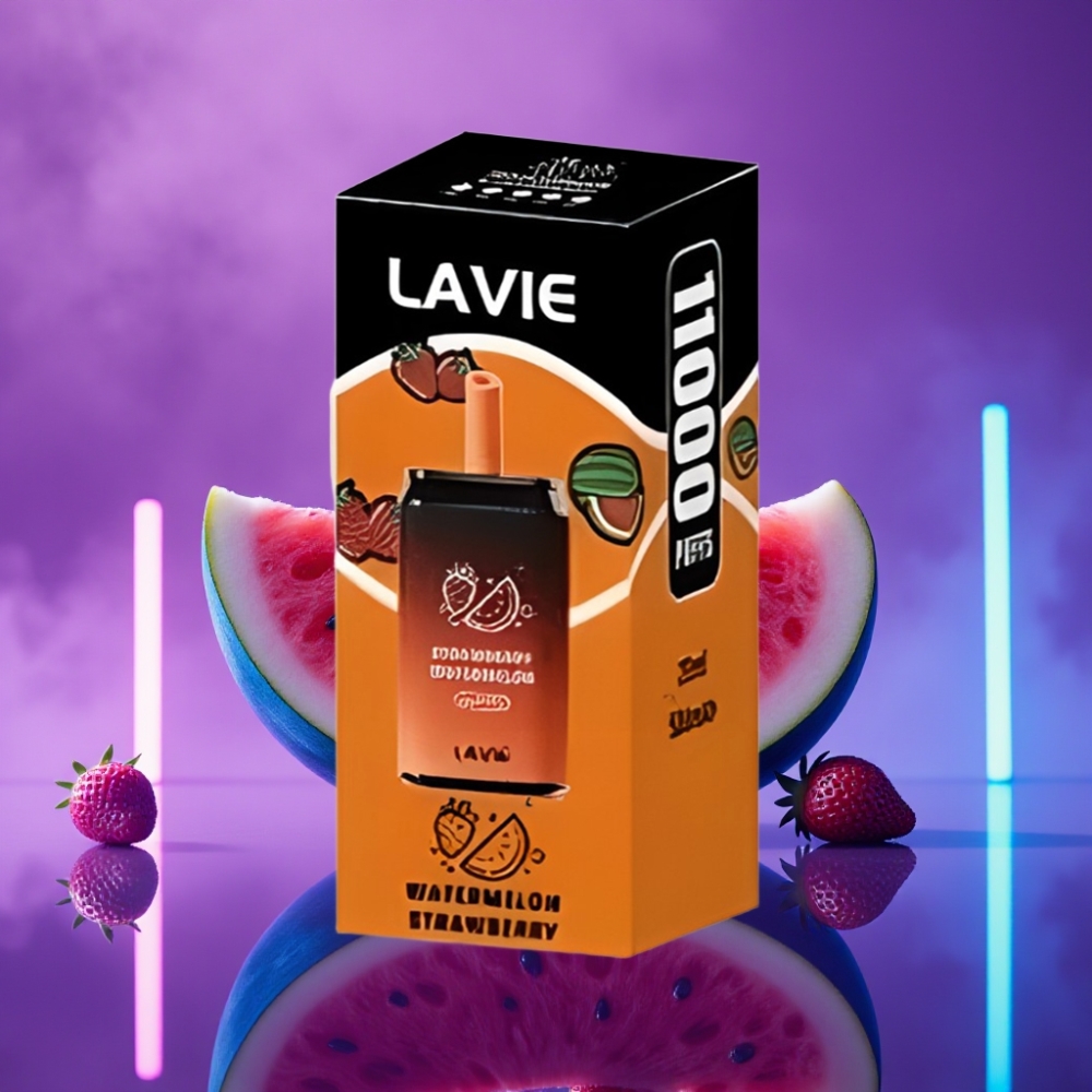 LAVIE Aurora 11000 Puffs Desechable Vape Fresa Sandía Tipo C Recargable 22ML