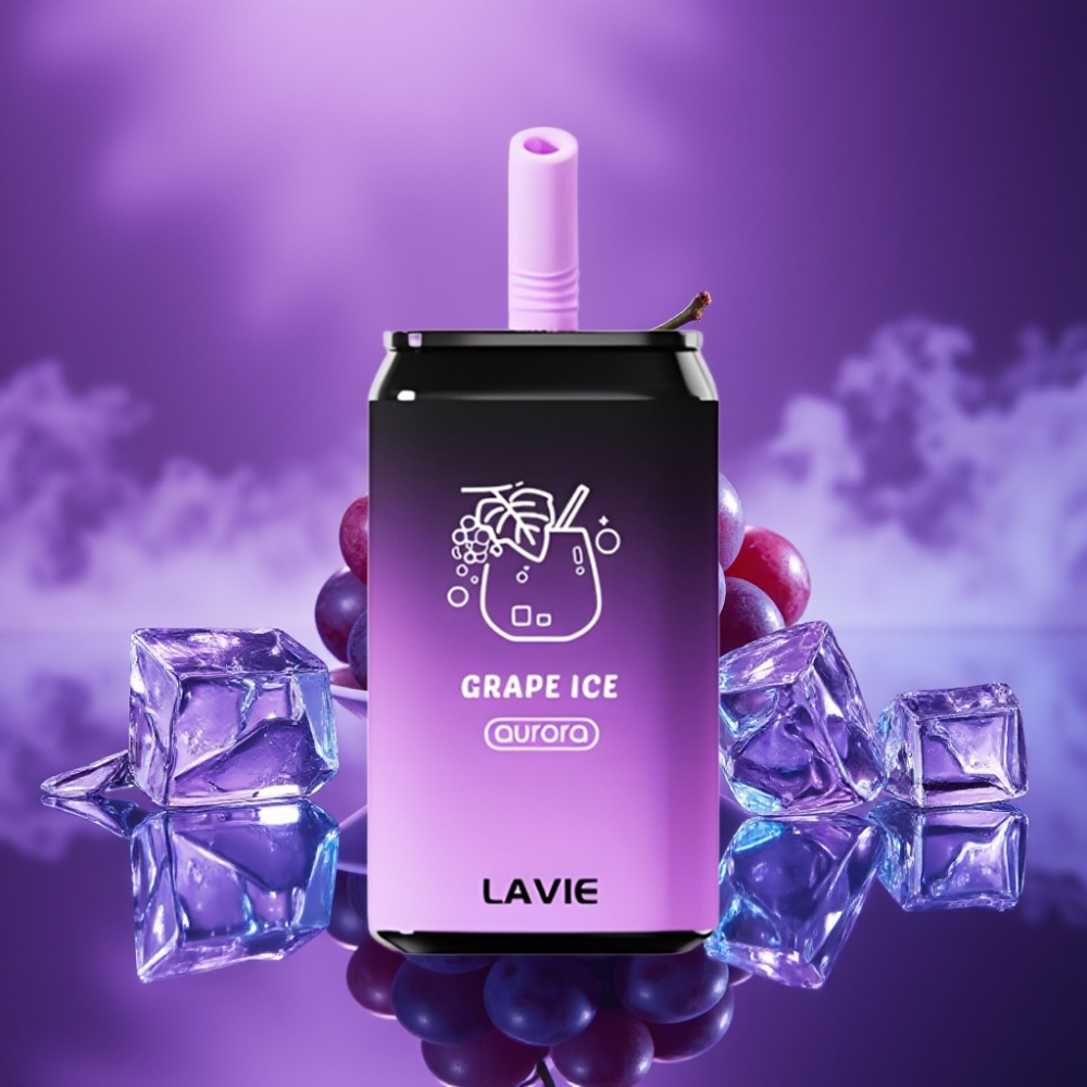 LAVIE Aurora 11000 Puffs Desechable Vape Hielo Uva Recargable Tipo C 22ML