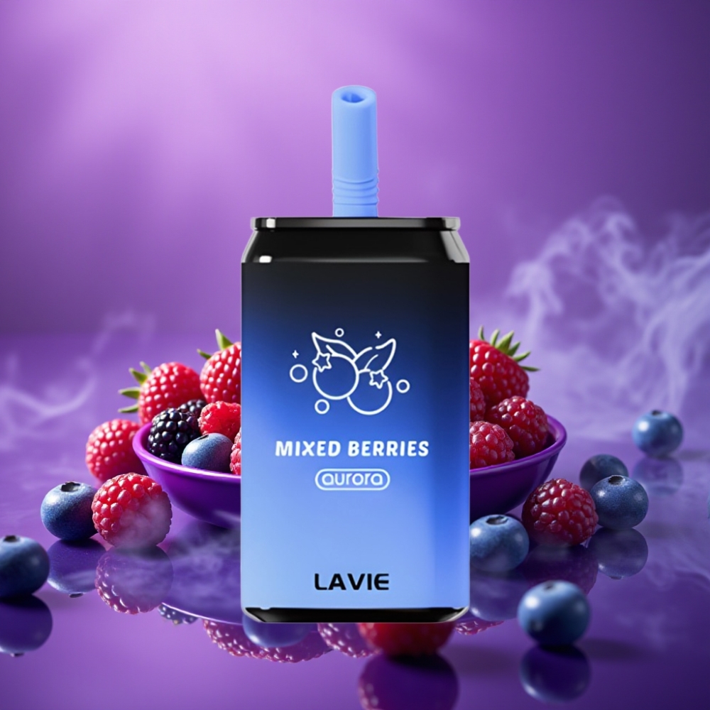 LAVIE Aurora 11000 Puffs Vape Desechable Bayas Mixtas Recargable Tipo C 22ML