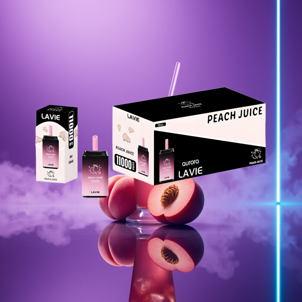LAVIE Aurora 11000 Puffs Vape Desechable Jugo de Melocotón 22ML 650mAh Tipo C