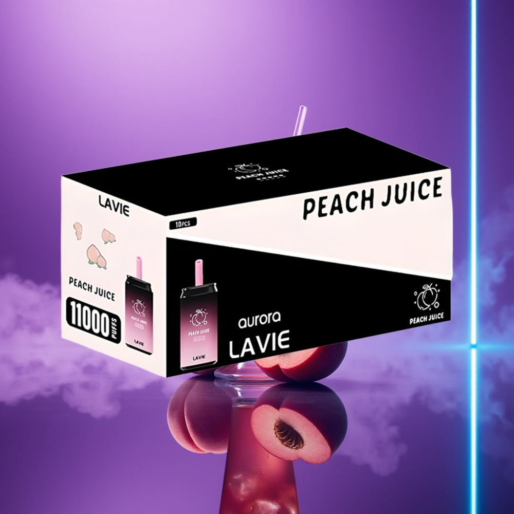 LAVIE Aurora 11000 Puffs Vape Desechable Jugo de Melocotón 22ML 650mAh Tipo C