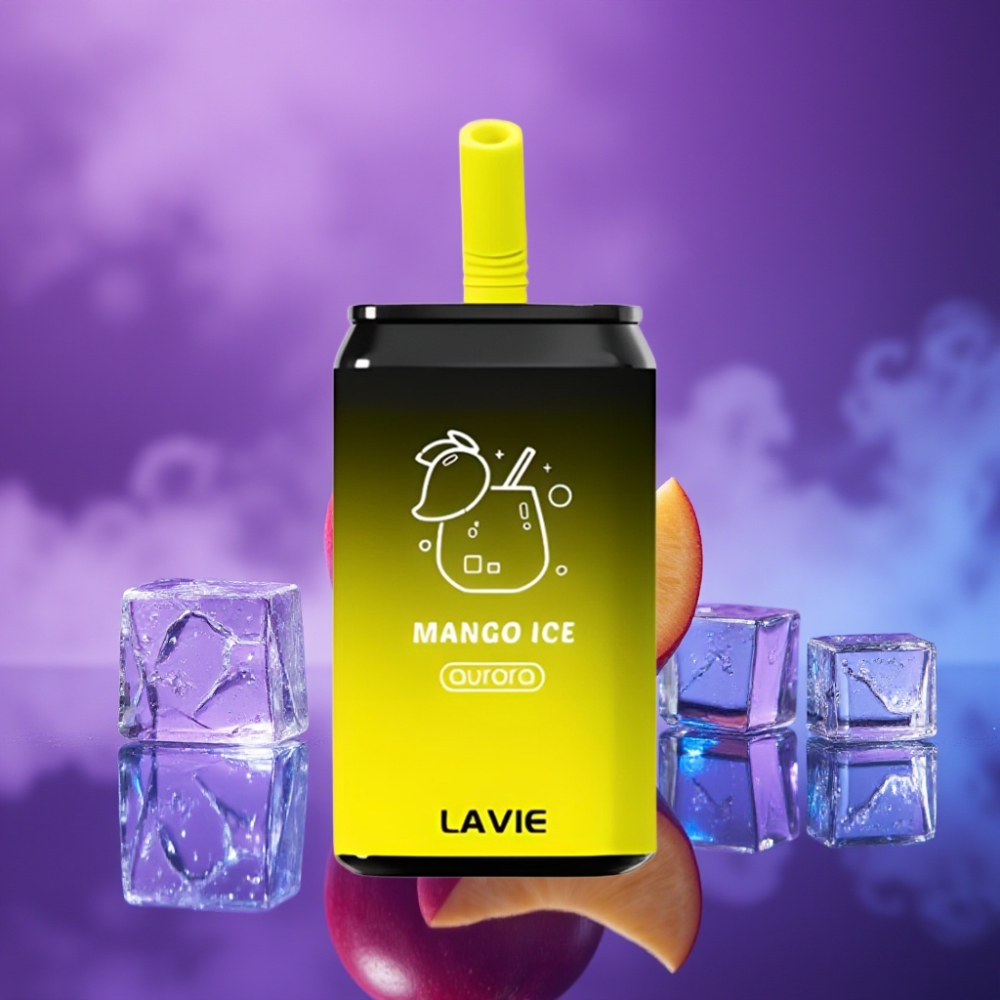 LAVIE Aurora 11000 Puffs Vape Desechable Mango Helado 22ML 650mAh Tipo C Recargable 0/2/5% Nicotina