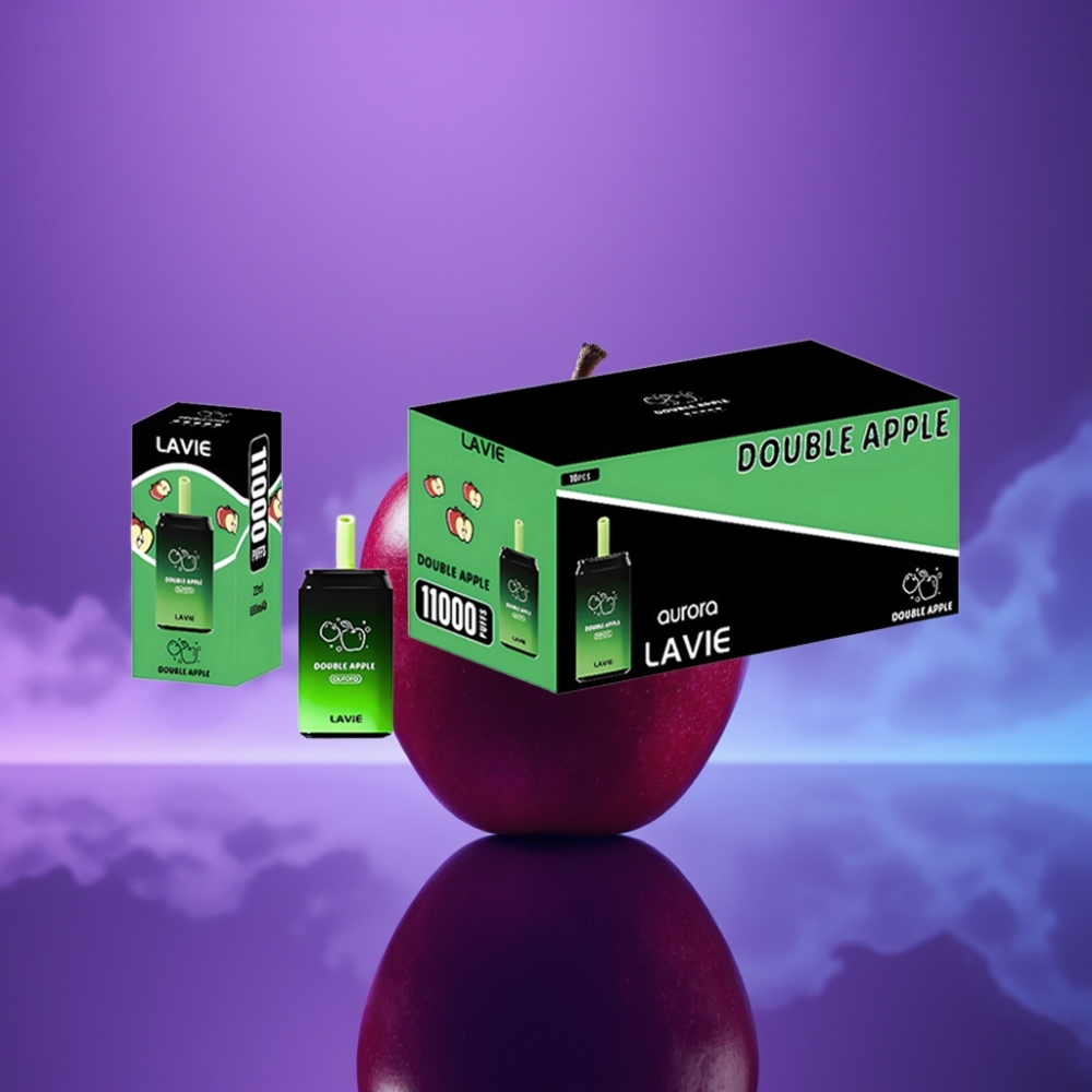 LAVIE Aurora 11000 Puffs Vape Desechable Recargable Manzana Doble 22ML Tipo C