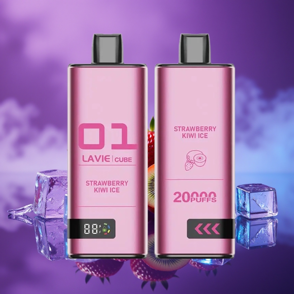 Lavie Cube 20000 Puffs Desechable Fresa Kiwi Hielo Nic Sal 2%/5% 28ml 600mAh Tipo C