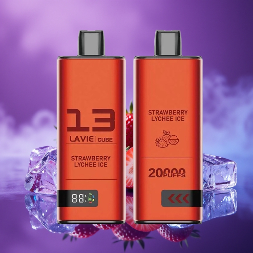 Lavie Cube 20000 Puffs Desechable Fresa Lichi Hielo Nic Sal 2%/5% 28ML 600mAh Type C