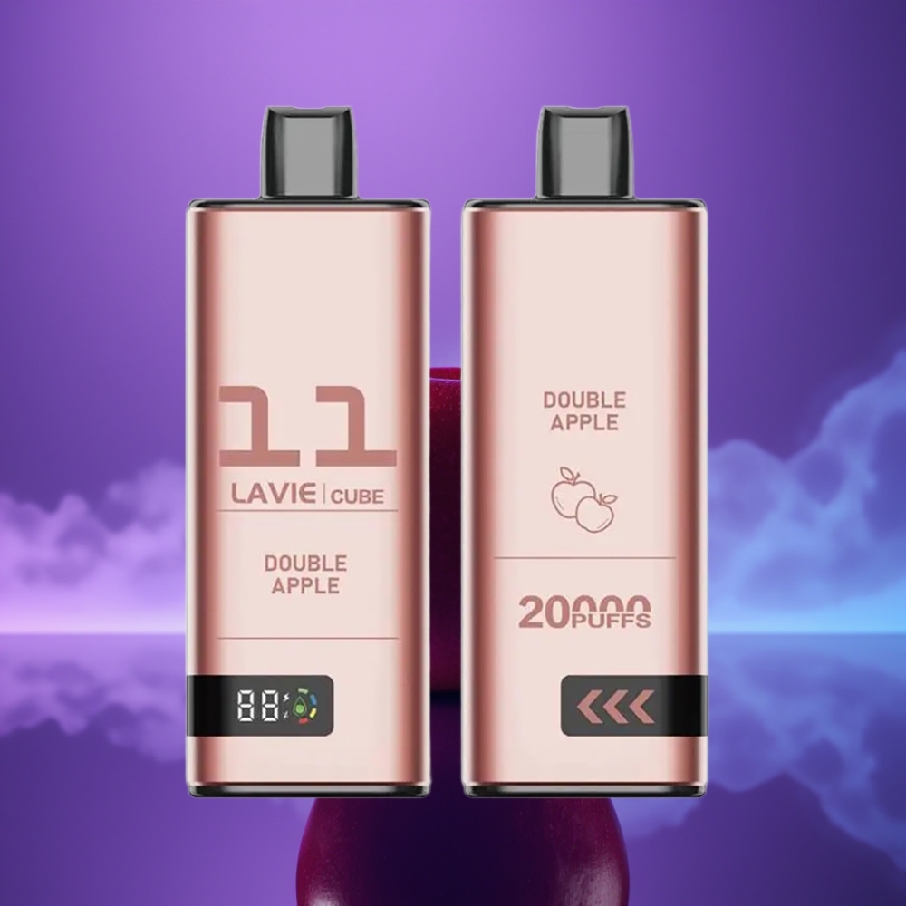 Lavie Cube 20000 Puffs Desechable Vape Doble Manzana 28ML 5% Nic Sal Tipo C