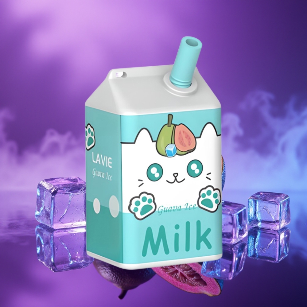LAVIE Milk 7000 Puffs Vape Desechable Guayaba Helada Recargable Tipo C 16ML