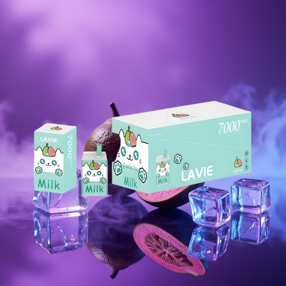 LAVIE Milk 7000 Puffs Vape Desechable Guayaba Helada Recargable Tipo C 16ML