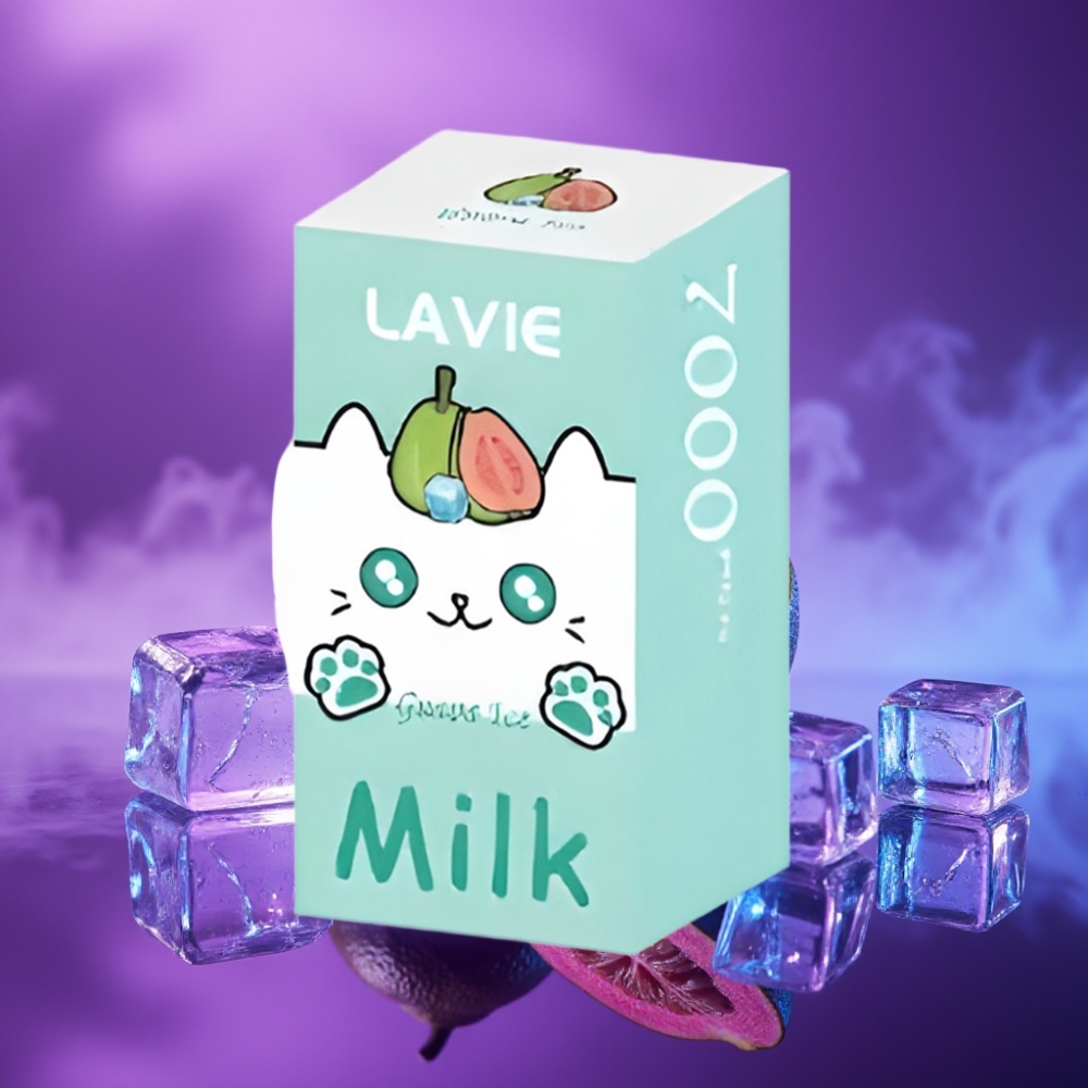 LAVIE Milk 7000 Puffs Vape Desechable Guayaba Helada Recargable Tipo C 16ML