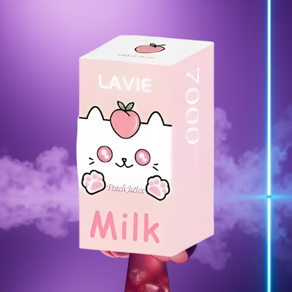 LAVIE Milk 7000 Puffs Vape Desechable Jugo de Melocotón 16ML 5% Tipo C Recargable