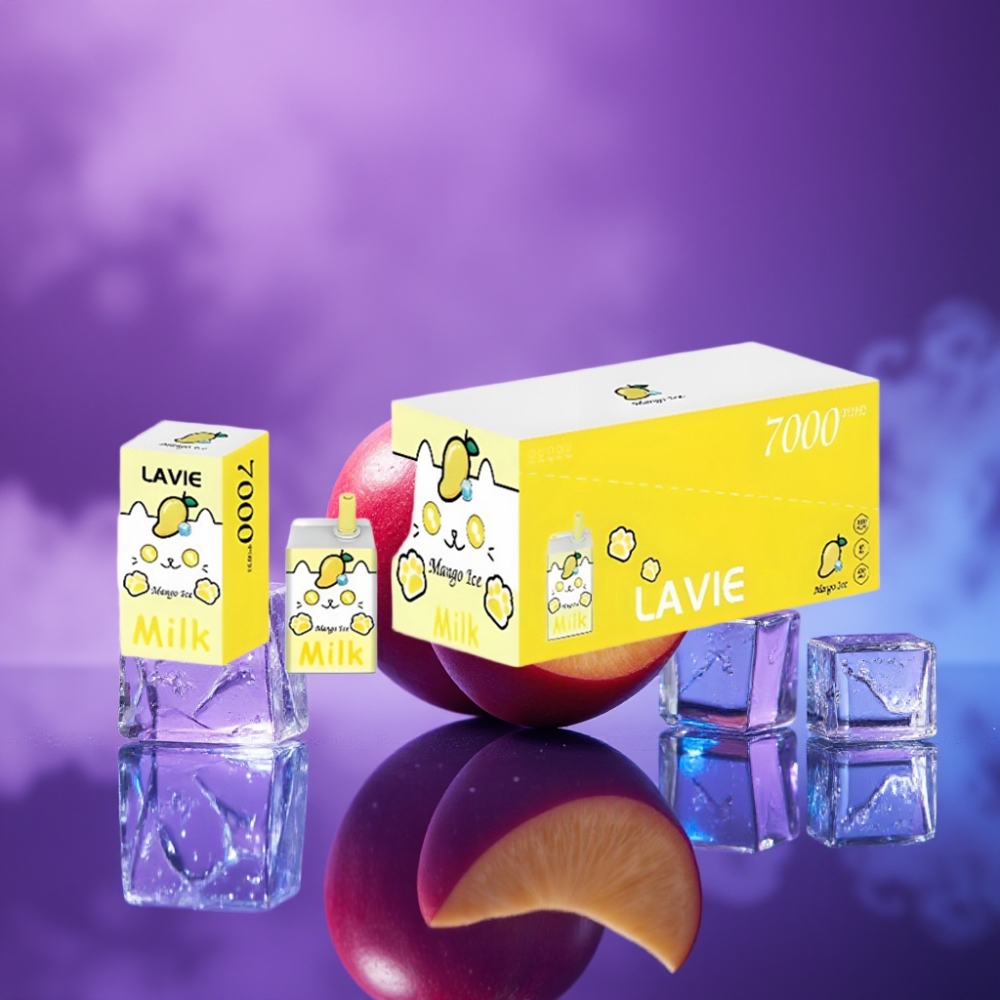 LAVIE Milk 7000 Puffs Vape Desechable Mango Helado 16ML 600mAh Tipo C Recargable 0.058kg