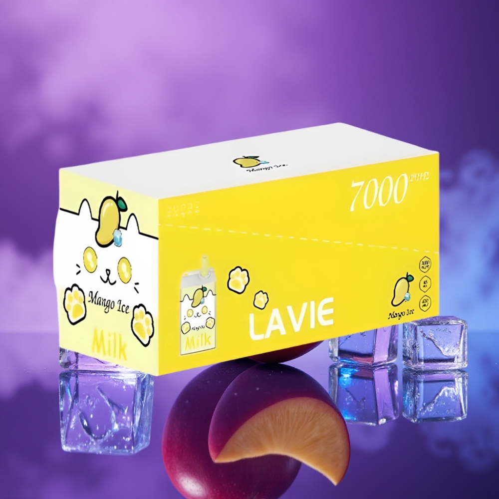 LAVIE Milk 7000 Puffs Vape Desechable Mango Helado 16ML 600mAh Tipo C Recargable 0.058kg