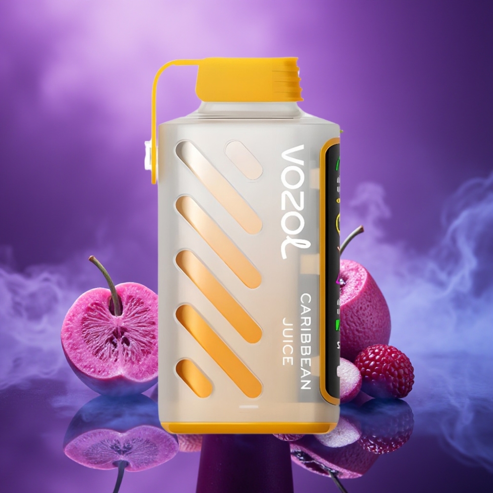 VOZOL Gear Power 20000 Caladas Tecnología S.i.L.C. Modo ECO 20000 Caladas Modo POWER 12000 Caladas Doble Malla Pantalla Completa 20mL Jugo Caribeño 5%(50mg)