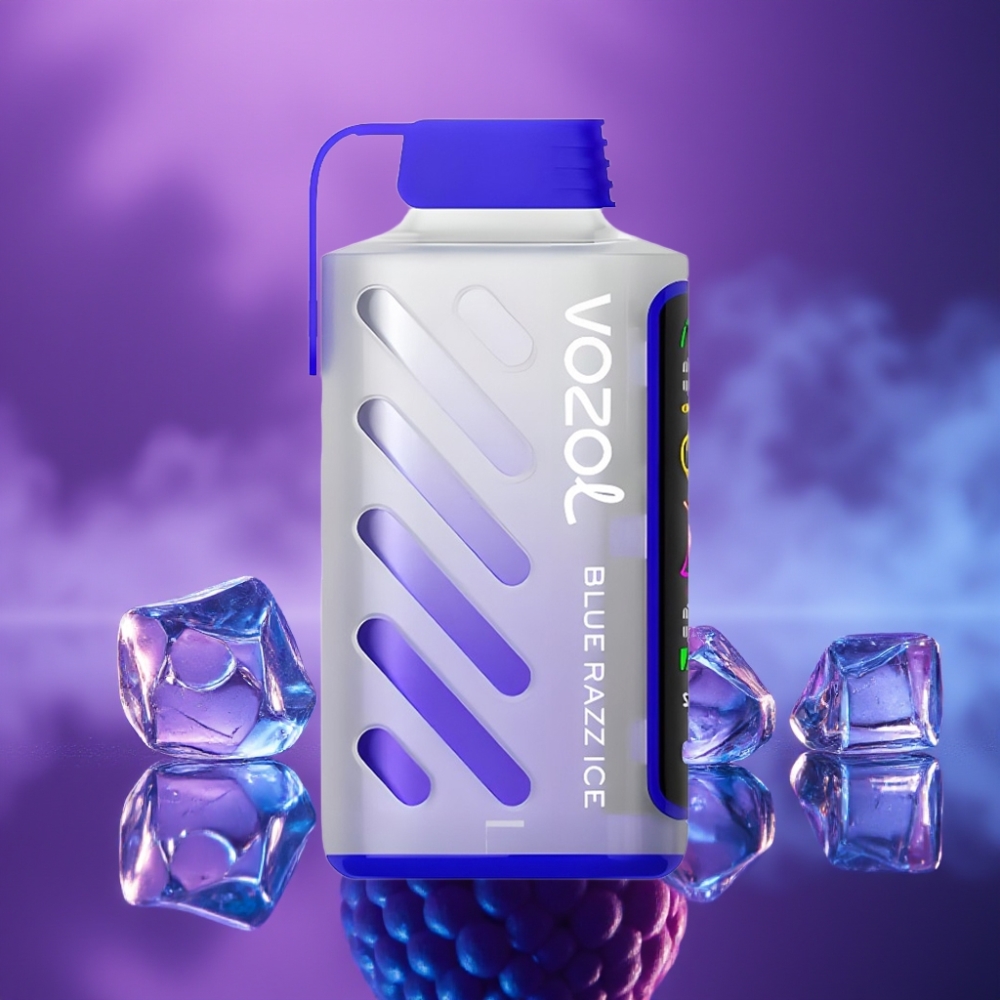 VOZOL Gear Power 20000 Puffs Pantalla Completa Dual Mesh Coil 20mL Azul Frambuesa Hielo