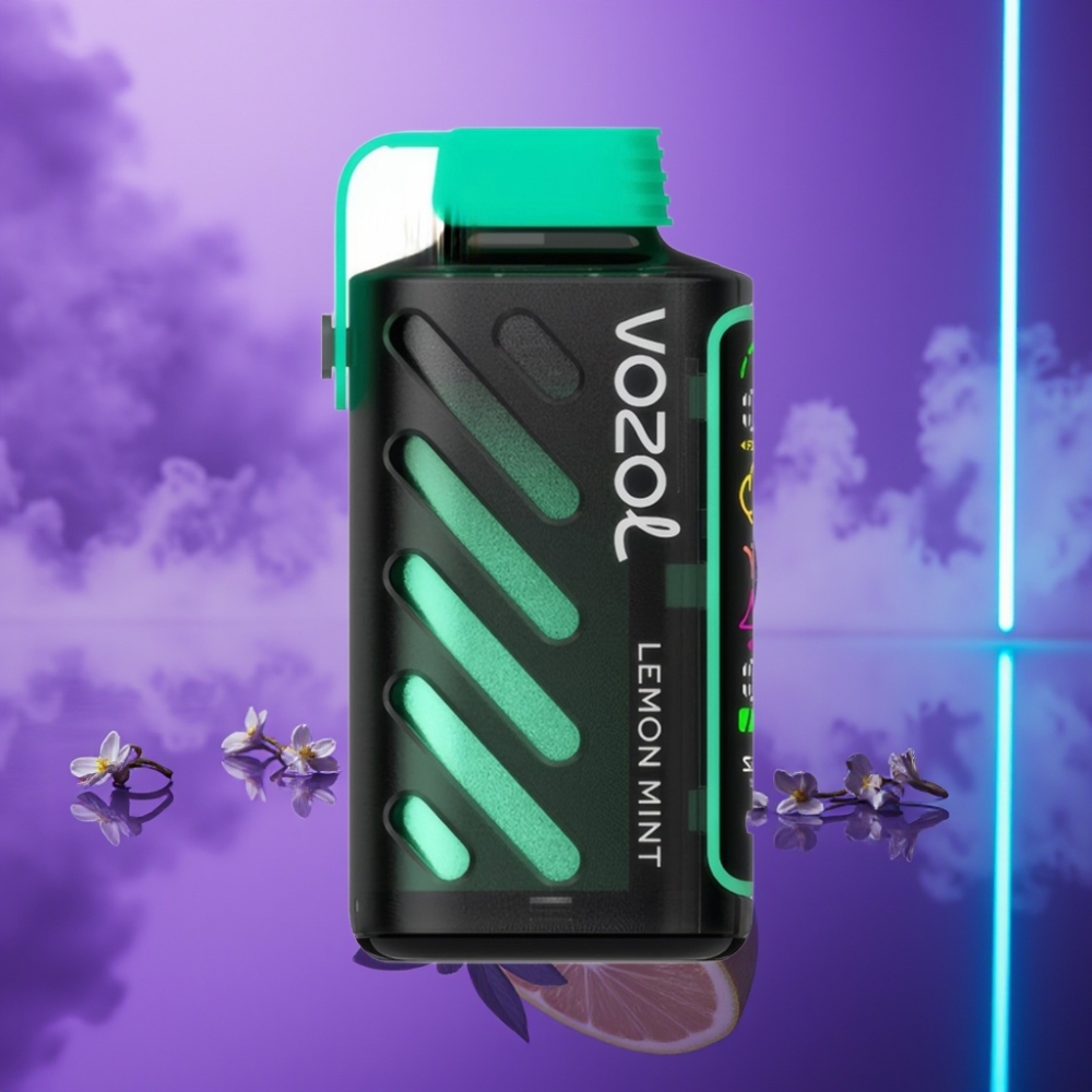 VOZOL Gear Power 20000 Puffs Tecnología S.i.L.C. Modo ECO 20000 Puffs Modo POWER 12000 Puffs Doble Malla 20mL 5% Lima Menta Pantalla Completa