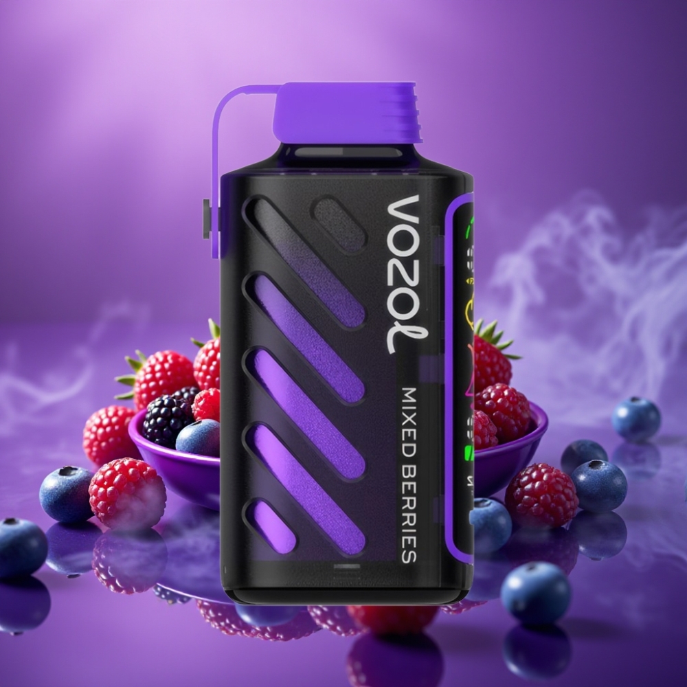 VOZOL Gear Power 20000 Puffs Vape Desechable Bayas Mixtas Pantalla Completa Dual Mesh Coil 20mL 5%