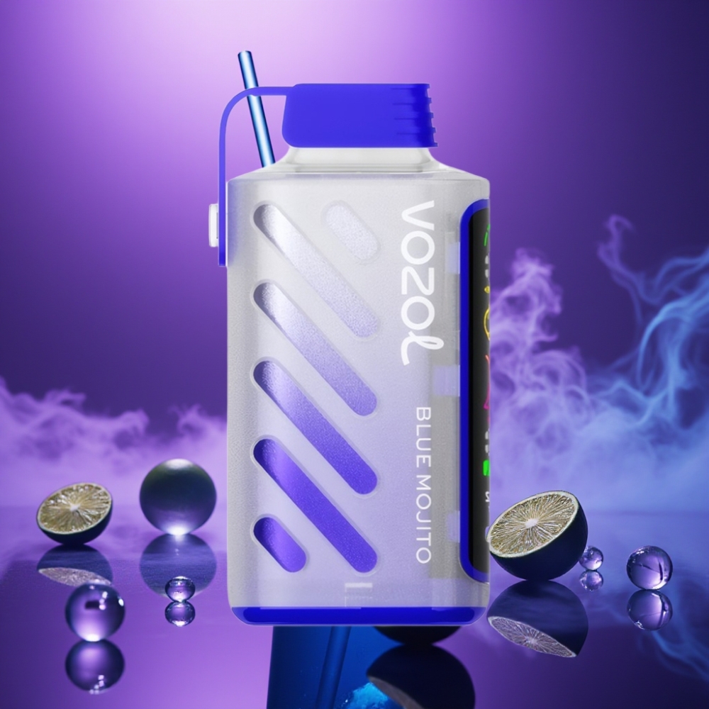 VOZOL Gear Power 20000 Puffs Vape Desechable Mojito Azul Pantalla Completa 20mL 50mg Dual Mesh Coil S.i.L.C. Tech