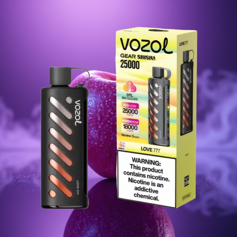 VOZOL Gear Shisha 25000 Puffs Amor 777 Vape Desechable Sabores:30 Batería:1000mAh Nicotina:5mg/ml S.i.L.C Tech Dual Mesh