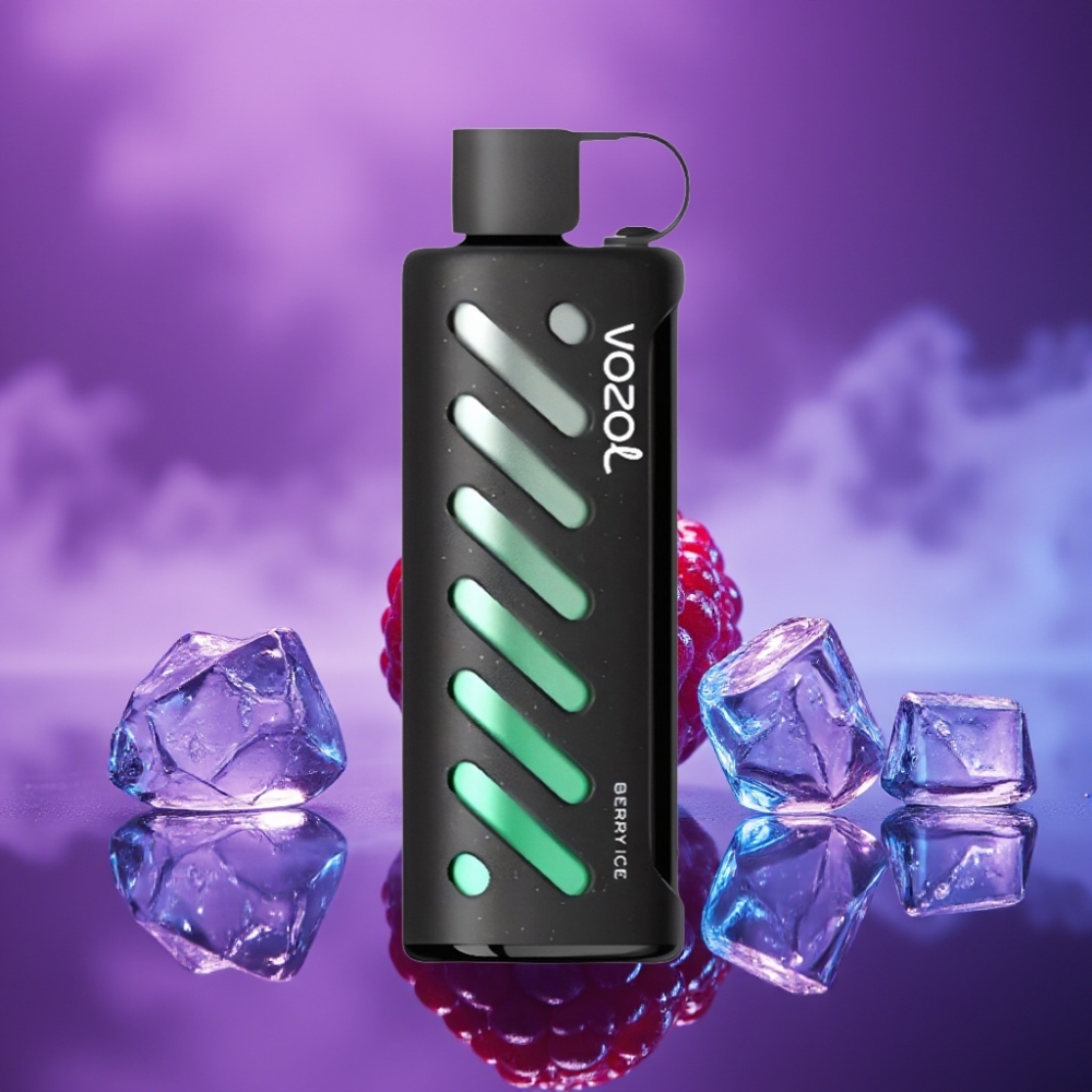 VOZOL Gear Shisha 25000 Puffs Vape Desechable Baya Helada con S.i.L.C Tech, Dual Mesh, 1000mAh, 5mg/ml