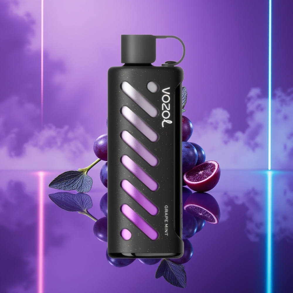 VOZOL Gear Shisha 25000 Puffs Vape Desechable Uva Menta Dual Mesh 1000mAh 5mg/ml