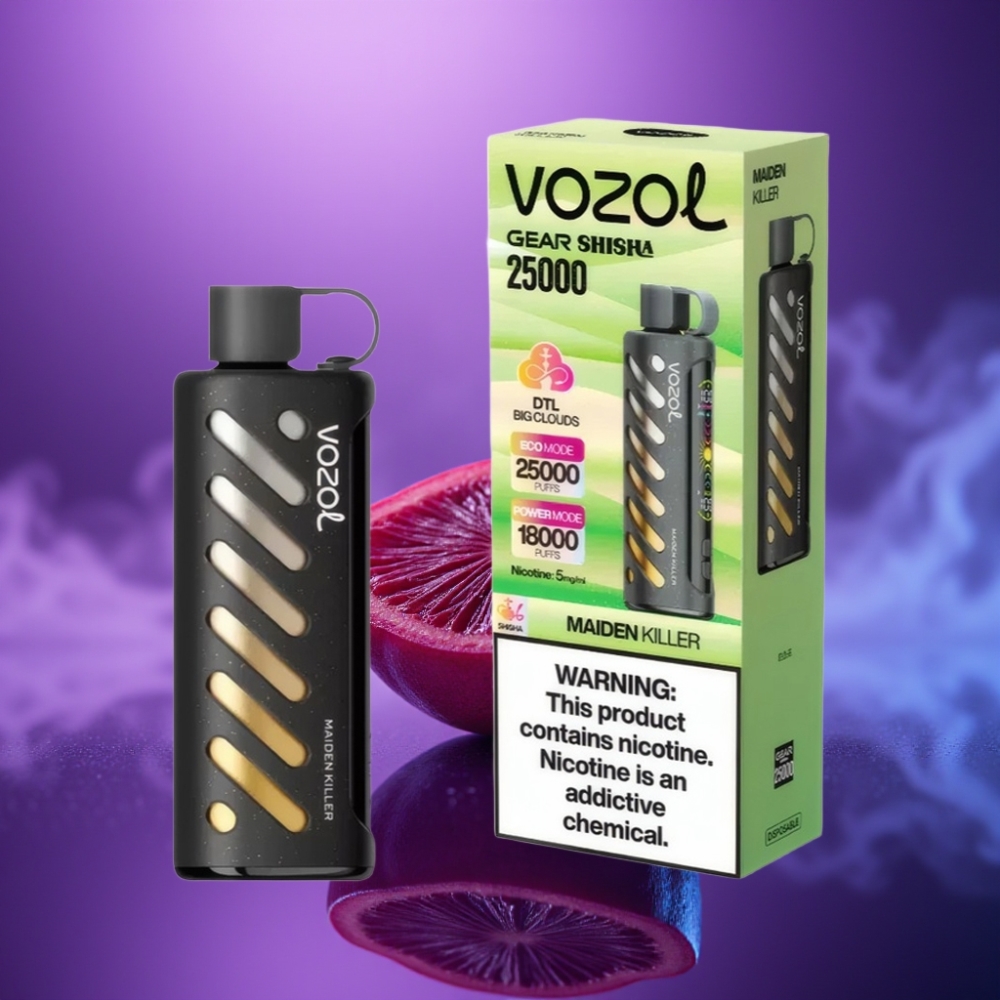 VOZOL Gear Shisha 25000 Puffs Vape Destructor de Doncellas 30 Sabores S.i.L.C Tech Dual Mesh 1000mAh 5mg/ml