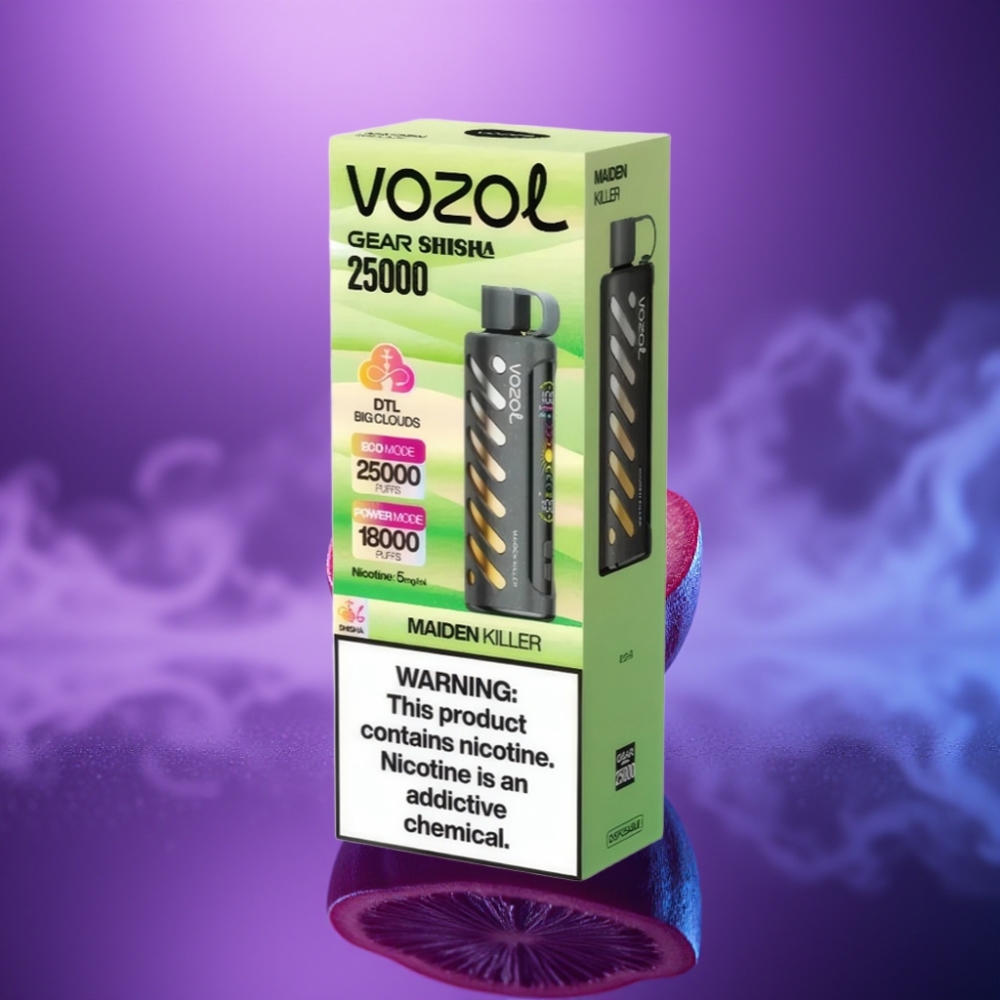 VOZOL Gear Shisha 25000 Puffs Vape Destructor de Doncellas 30 Sabores S.i.L.C Tech Dual Mesh 1000mAh 5mg/ml