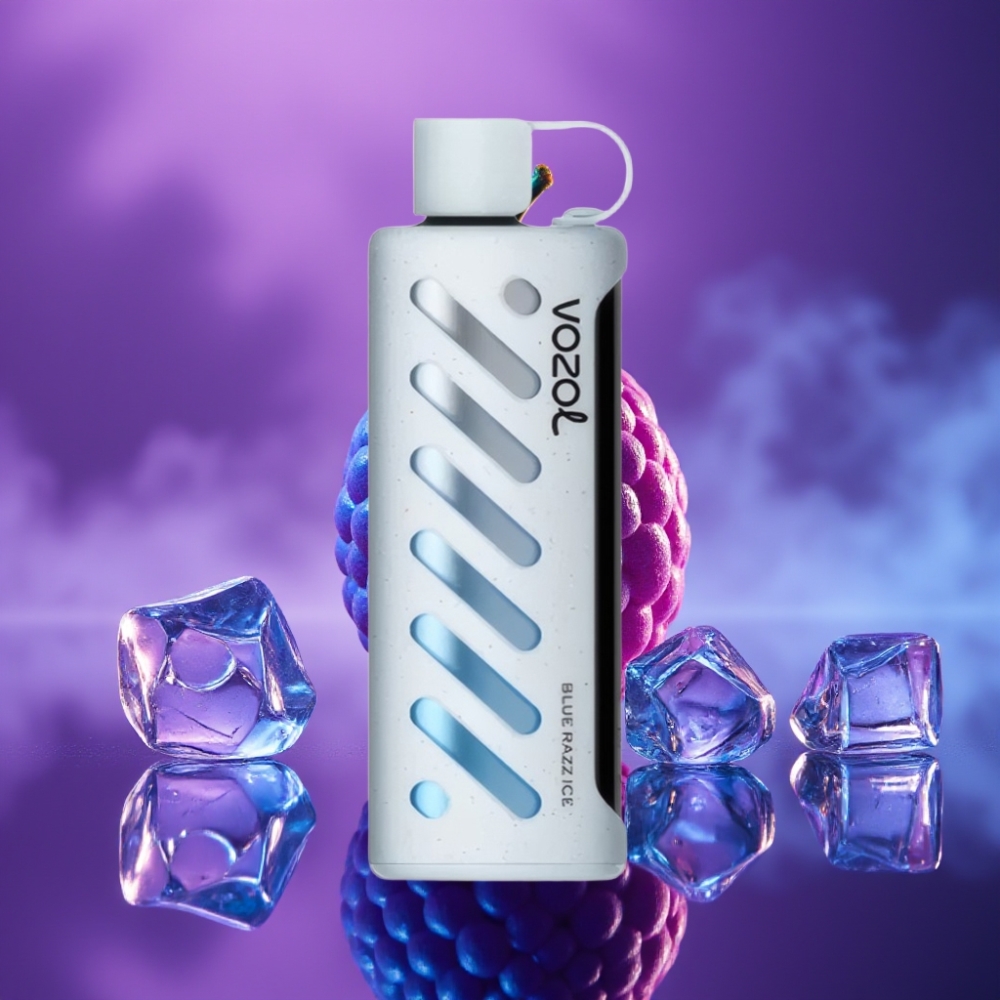 VOZOL Gear Shisha 25000 Puffs Vape Disposable 5mg/ml Dual Mesh Azul Frambuesa Hielo
