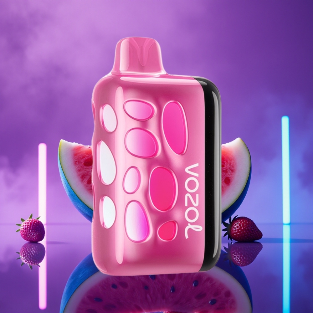 VOZOL RAVE 40000 Disposable Vape Fresa Sandía 270° Diseño Vibrante Modo Fiesta Sincronizado Eclipse Animación 20/50mg/ml 1000mAh