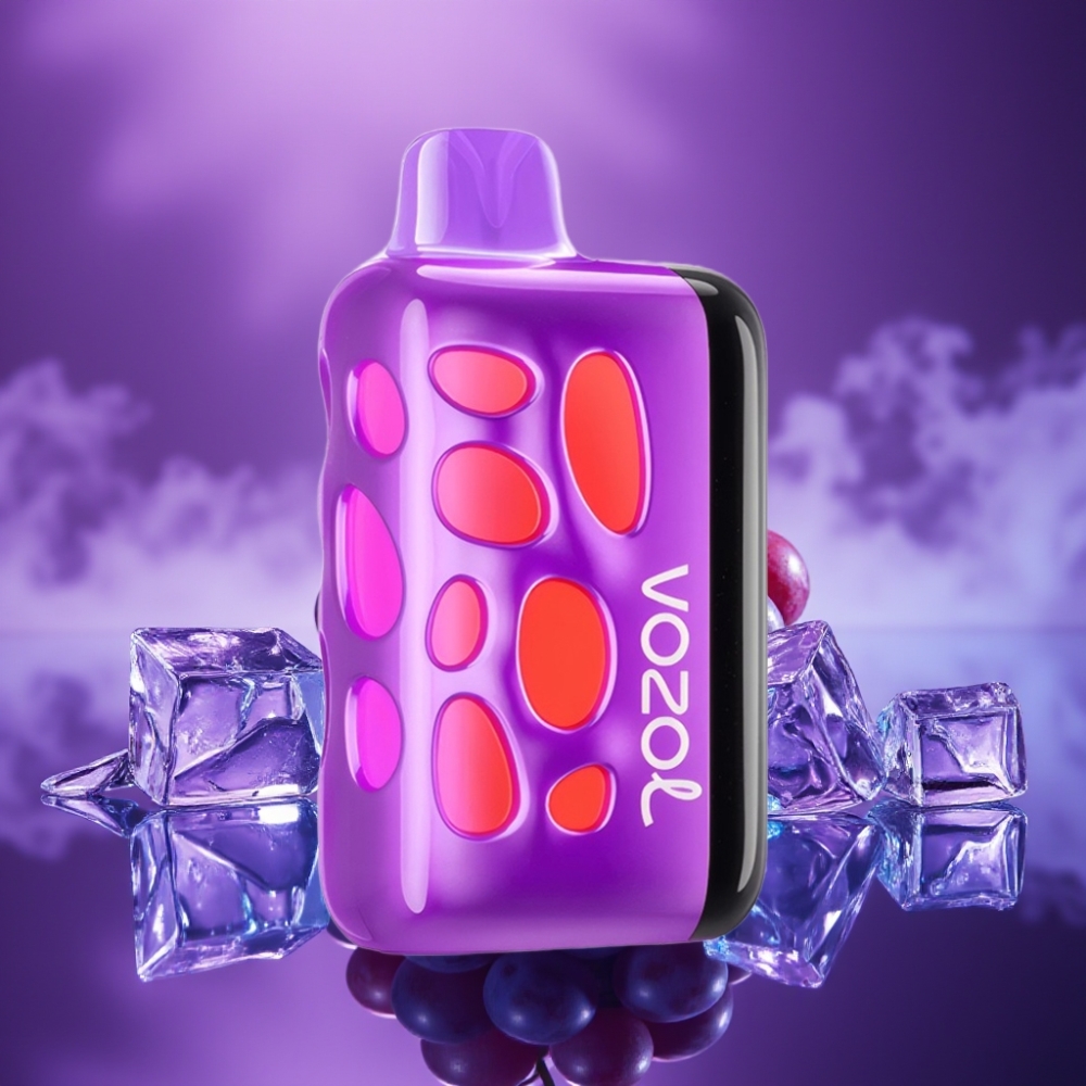 VOZOL RAVE 40000 Disposable Vape Hielo Uva 270° Diseño Luminoso Modo Fiesta 80% Carga 20 Min