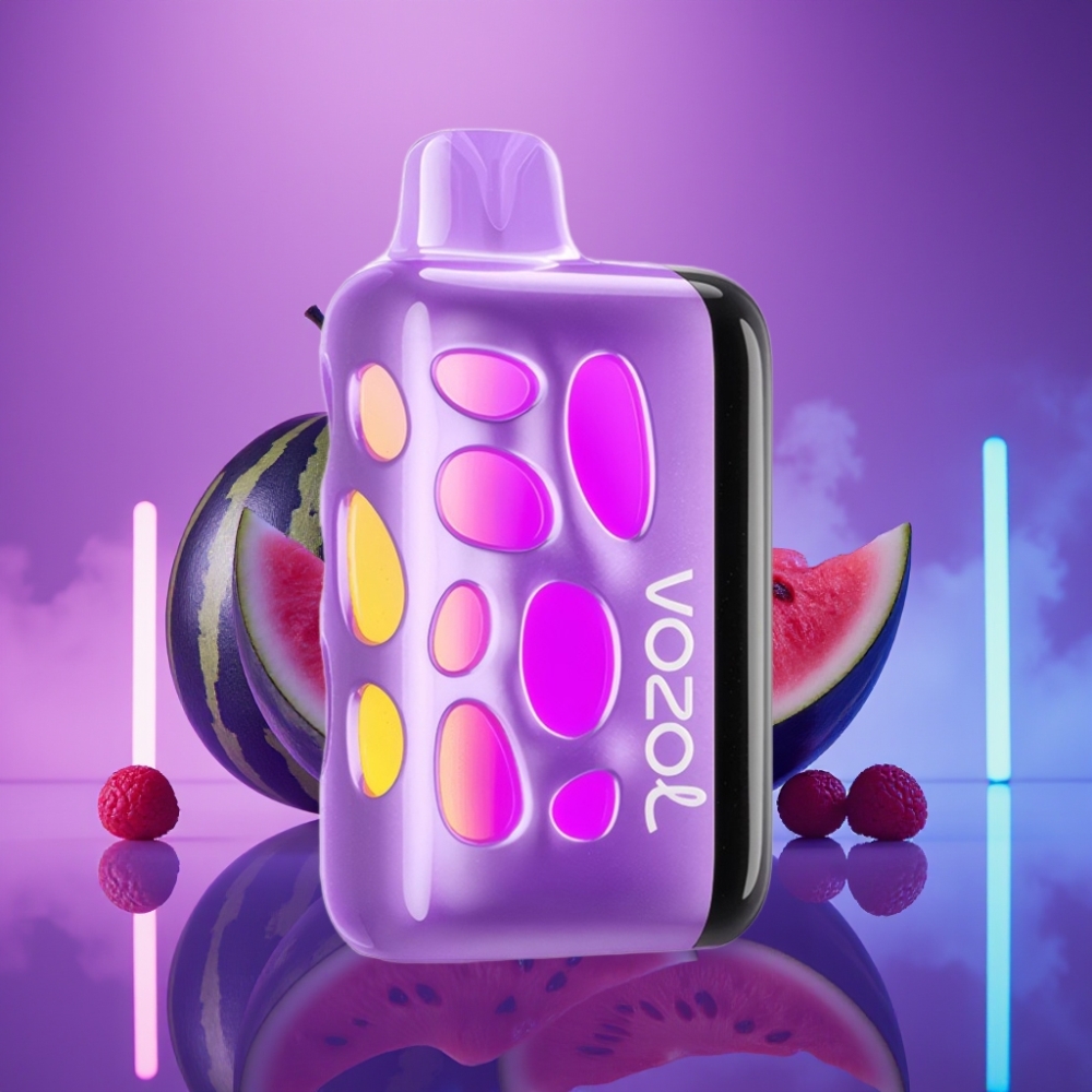 VOZOL RAVE 40000 Disposable Vape Sandía Razz Rancher 270° Diseño Luminoso, Modo Fiesta, Carga Rápida, Animación Eclipse, 20/50mg/ml, 1000mAh