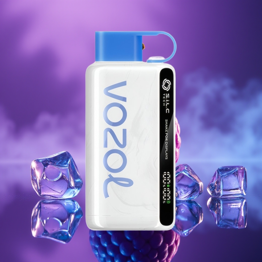 VOZOL STAR 9000/12000 Desechable Vape Azul Frambuesa Hielo, 650mAh, Carga Rápida 30%, S.i.L.C TECH