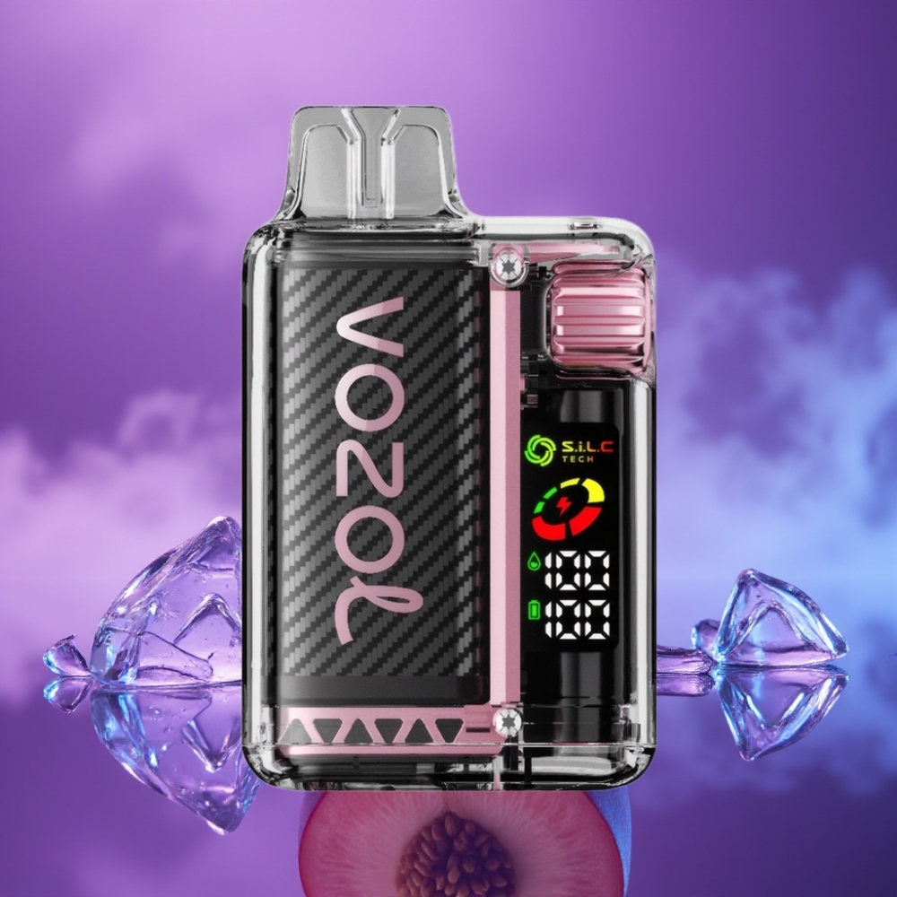VOZOL Vista 20000 Puffs Recargable 650mAh 2% Nicotina Pantalla OLED Sabor Melocotón Hielo