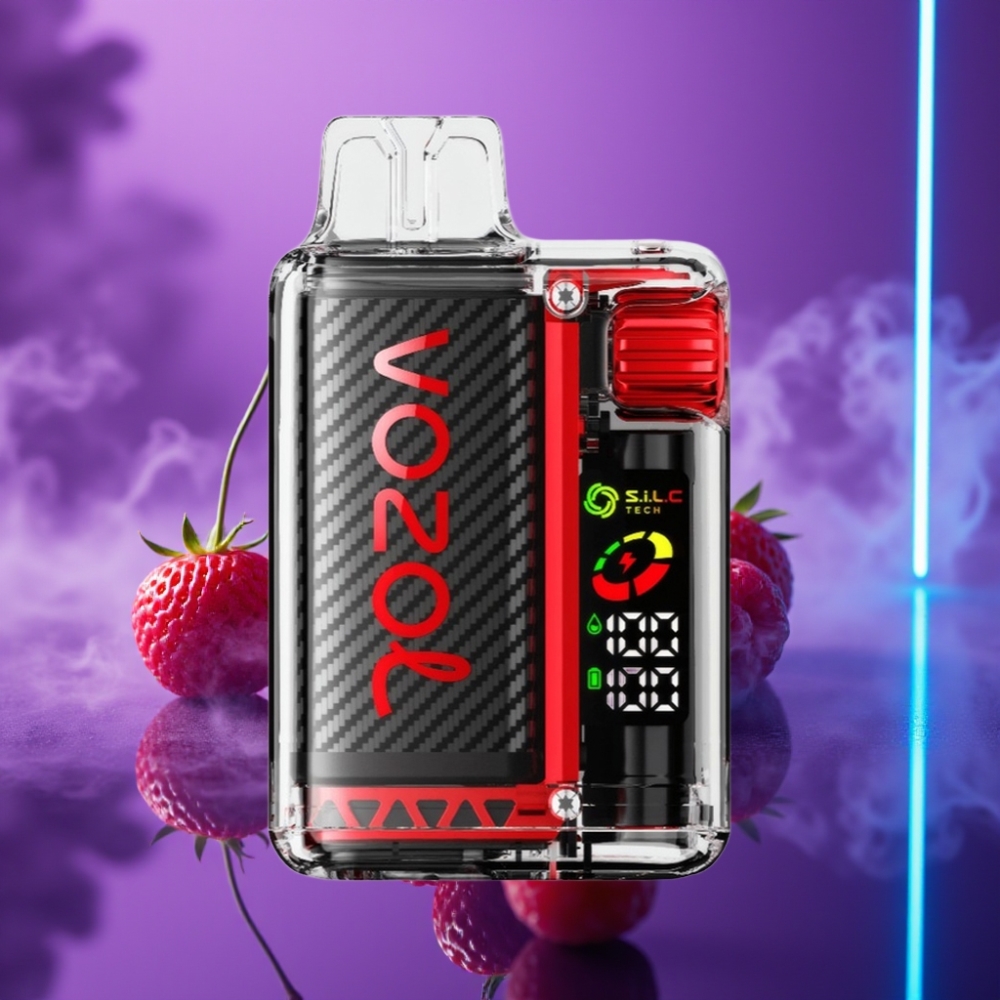 VOZOL Vista 20000 Puffs Vape Recargable con Batería 650mAh Fresa Frambuesa Cereza